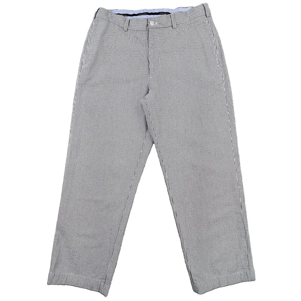 Brooks Brothers Seersucker Pants Mens 34x28 Blue Stripe Cotton Chino Hudson Fit